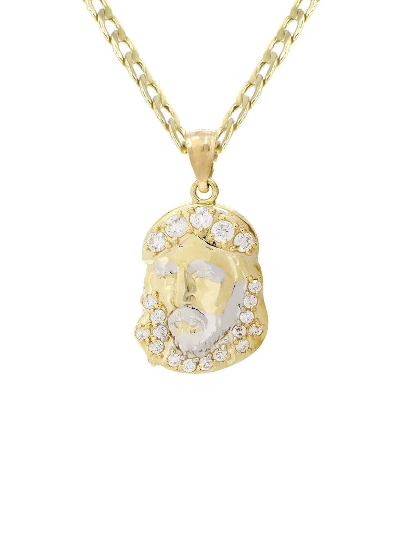 10K Gold Necklace & Gold Jesus Piece Necklace | 6.14 Grams