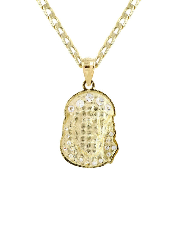 10K Gold Necklace & Gold Jesus Piece Necklace | 6.14 Grams