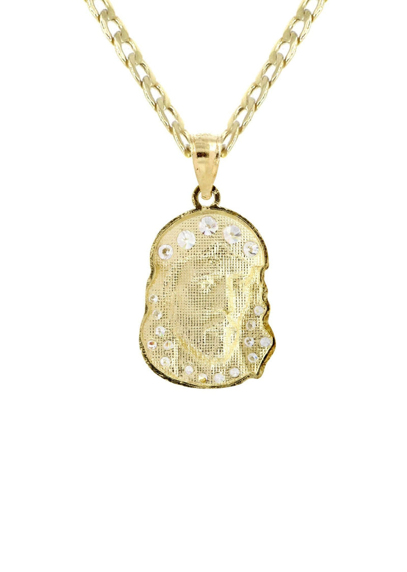10K Gold Necklace & Gold Jesus Piece Necklace | 6.14 Grams