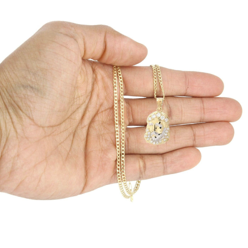 10K Gold Necklace & Gold Jesus Piece Necklace | 6.14 Grams