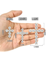 Men's VVS Lab Diamond Customizable Rose Gold Cross Necklace Pendant