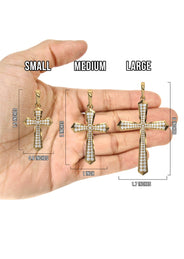 Men's VVS Lab Diamond Customizable White Gold Cross Necklace Pendant
