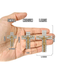 Men's VVS Lab Emerald Cut Diamond Customizable Rose Gold Cross Necklace Pendant