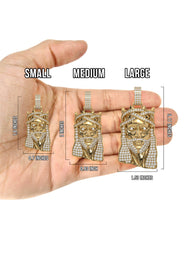Men's Rose Gold VVS Lab Grown Diamond Customizable Jesus Necklace Pendant