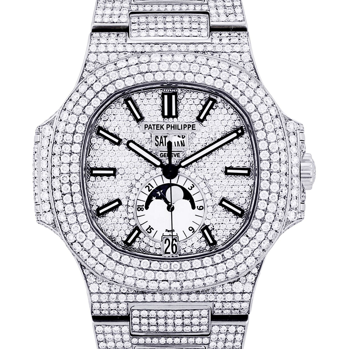 Diamond Patek Philippe Nautilus | Stainless Steel