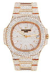 Diamond Patek Philippe Nautilus | 18K Rose Gold