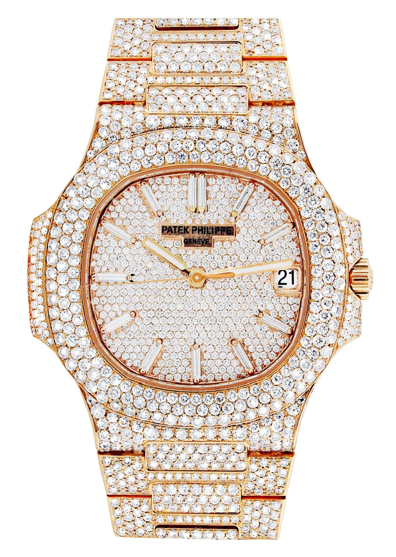 Diamond Patek Philippe Nautilus | 18K Rose Gold