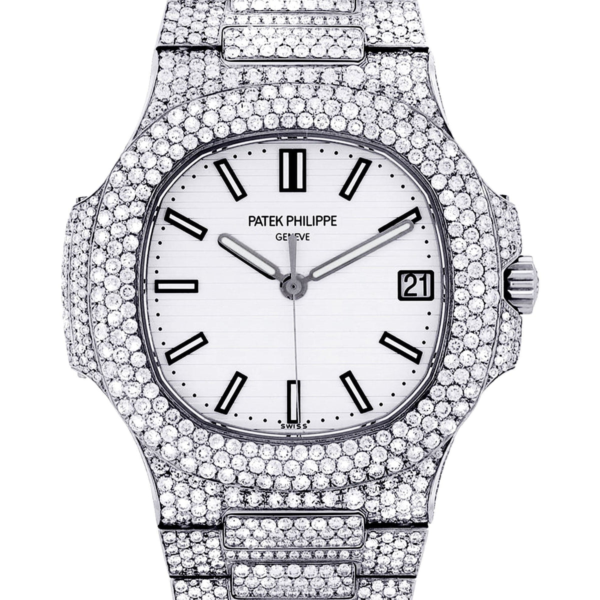 Diamond Patek Philippe Nautilus | Stainless Steel