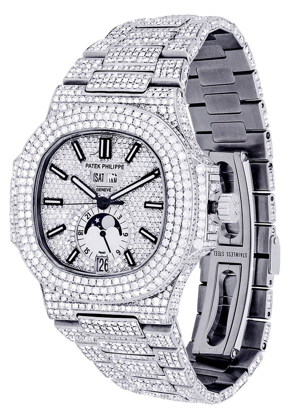 Diamond Patek Philippe Nautilus | Stainless Steel