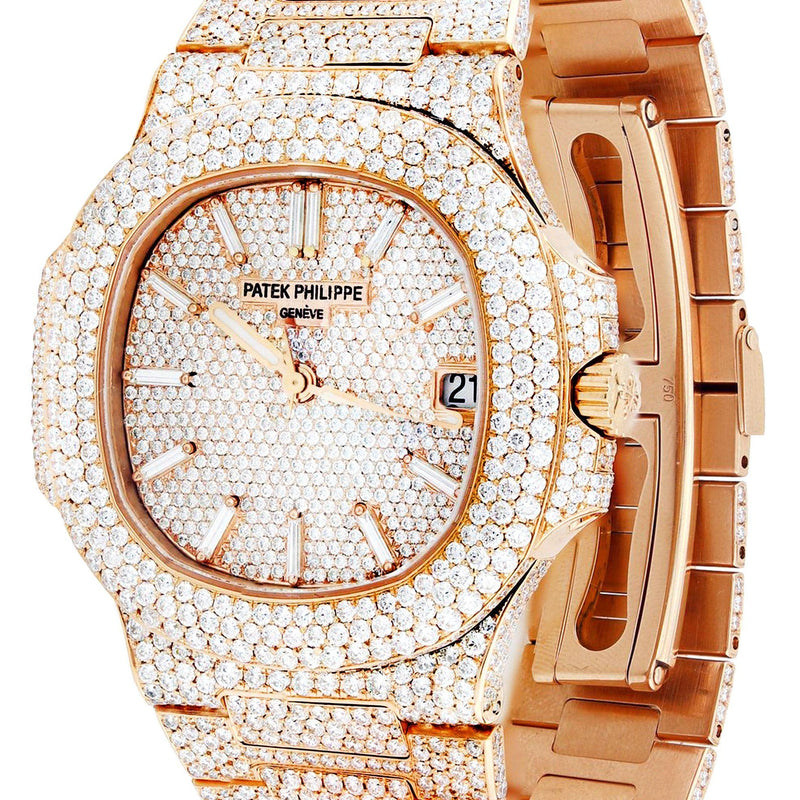 Diamond Patek Philippe Nautilus | 18K Rose Gold
