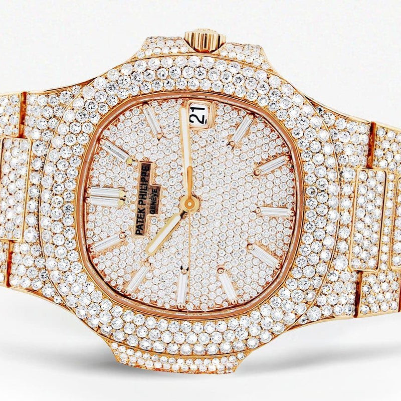 Diamond Patek Philippe Nautilus | 18K Rose Gold