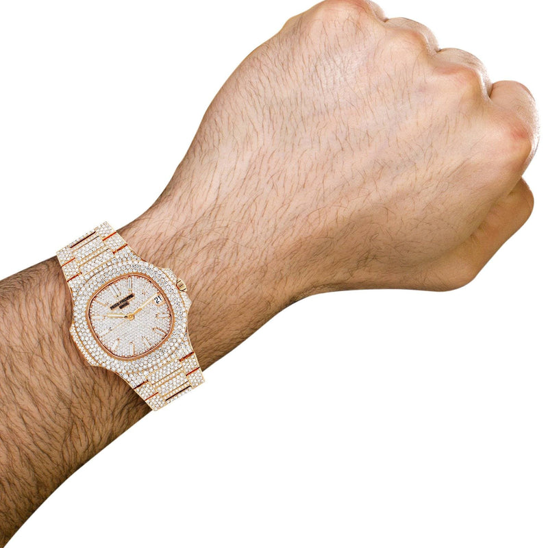Diamond Patek Philippe Nautilus | 18K Rose Gold