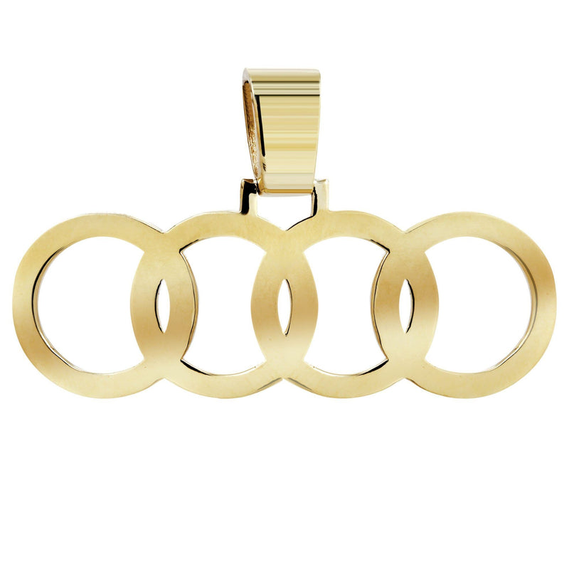Four Rings Diamond Pendant | 2.20 Carats | Yellow Gold | 10 Grams