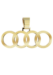Four Rings Diamond Pendant | 2.20 Carats | Yellow Gold | 10 Grams