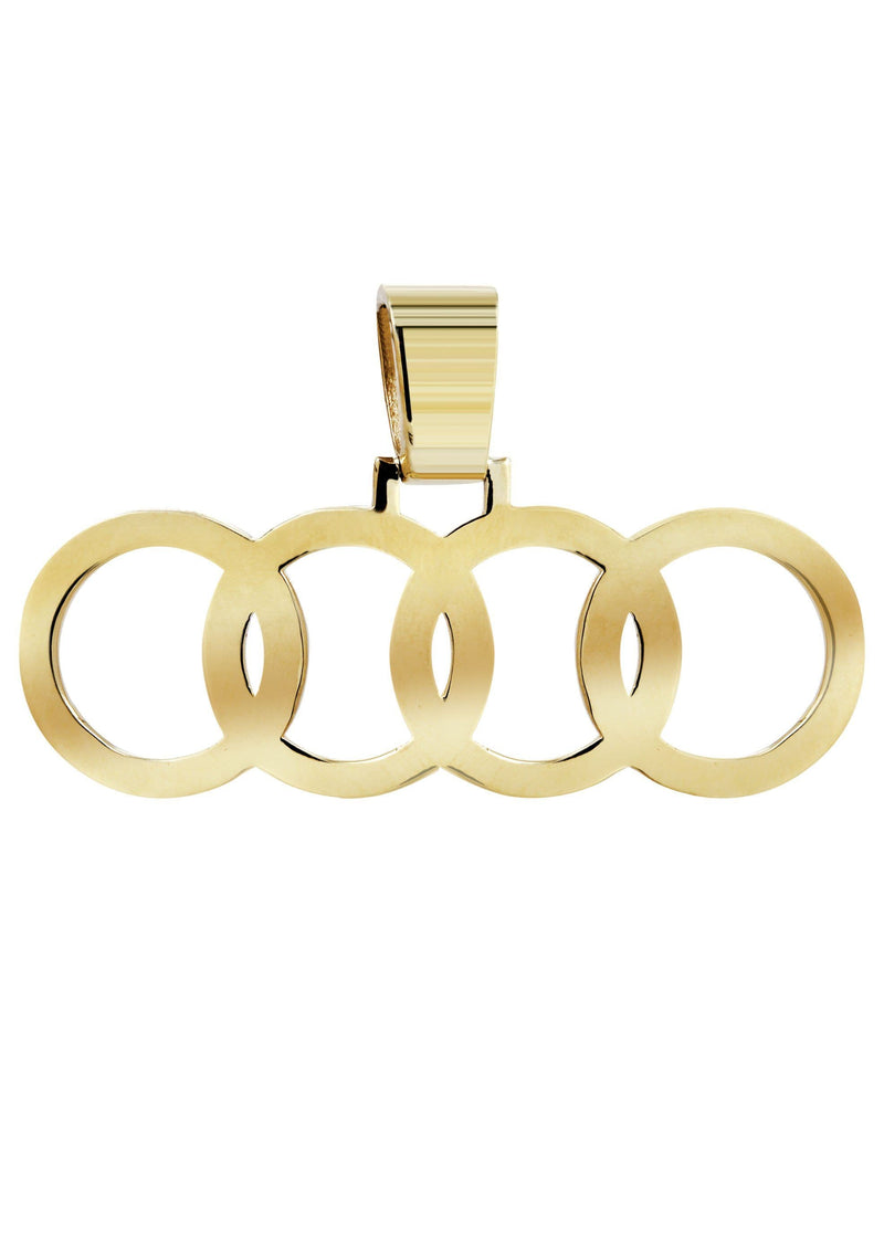 Four Rings Diamond Pendant | 2.20 Carats | Yellow Gold | 10 Grams