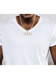 Four Rings Diamond Pendant | 2.20 Carats | Yellow Gold | 10 Grams