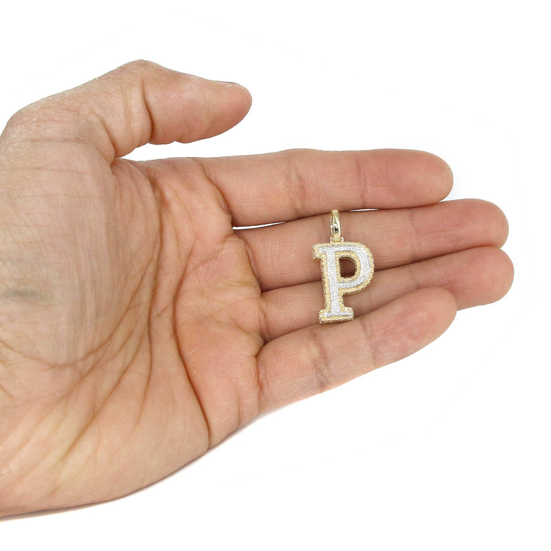 Diamond 10K Yellow Gold Letter "P" Necklace | Appx. 13.5 Grams