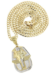 10K Yellow Gold Pharaoh Necklace | Appx. 14.3 Grams