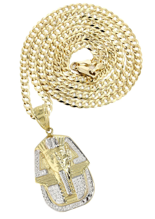 10K Yellow Gold Pharaoh Necklace | Appx. 14.3 Grams
