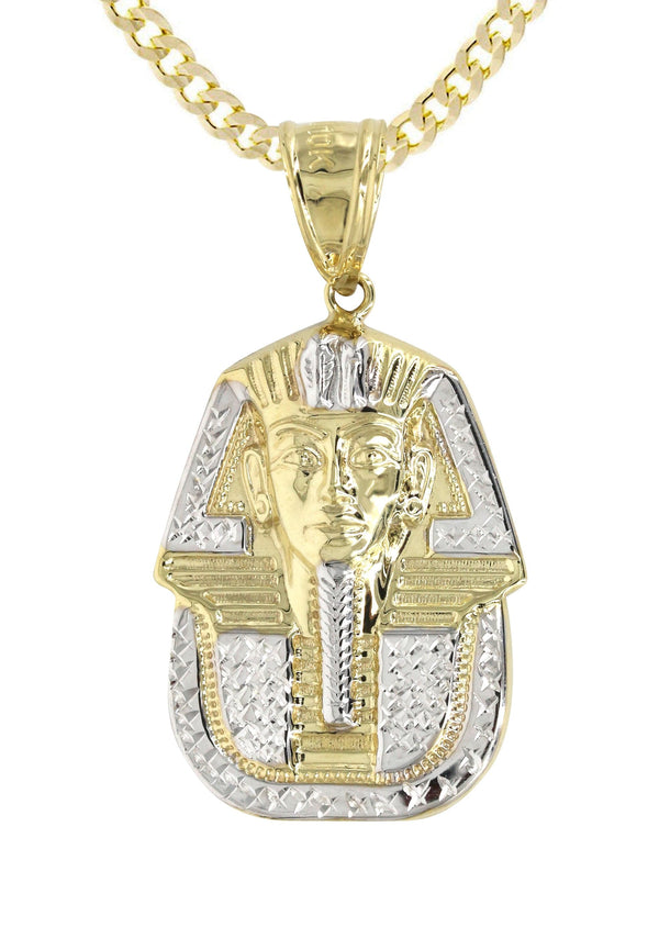 10K Yellow Gold Pharaoh Necklace | Appx. 14.3 Grams