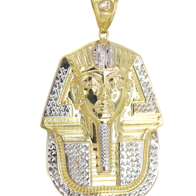10K Yellow Gold Pharaoh Pendant | Customizable Size