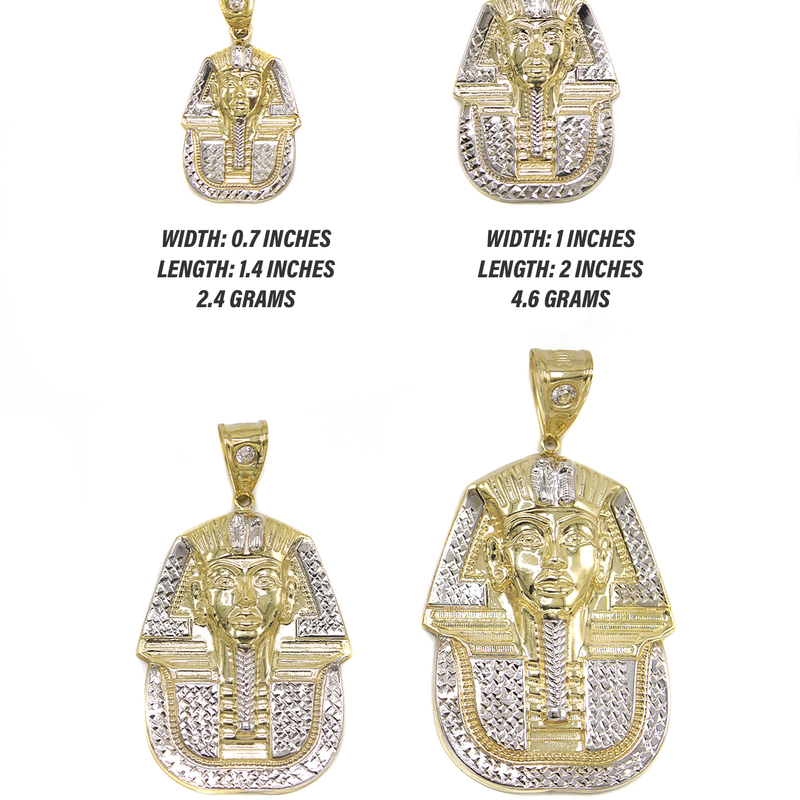 10K Yellow Gold Pharaoh Pendant | Customizable Size