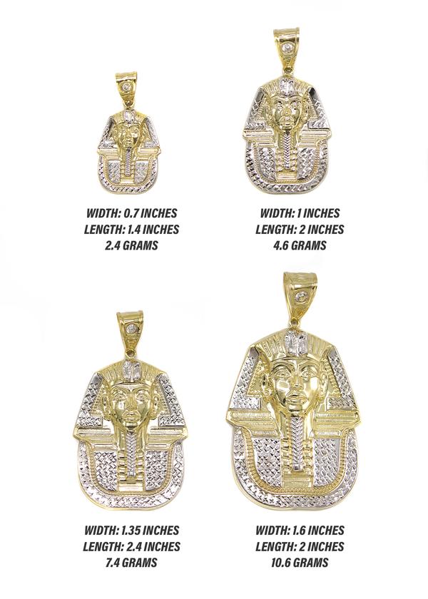 10K Yellow Gold Pharaoh Pendant | Customizable Size