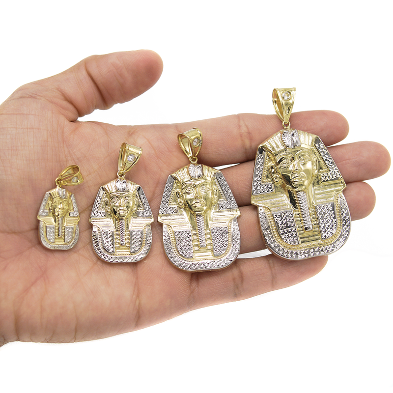 10K Yellow Gold Pharaoh Pendant | Customizable Size