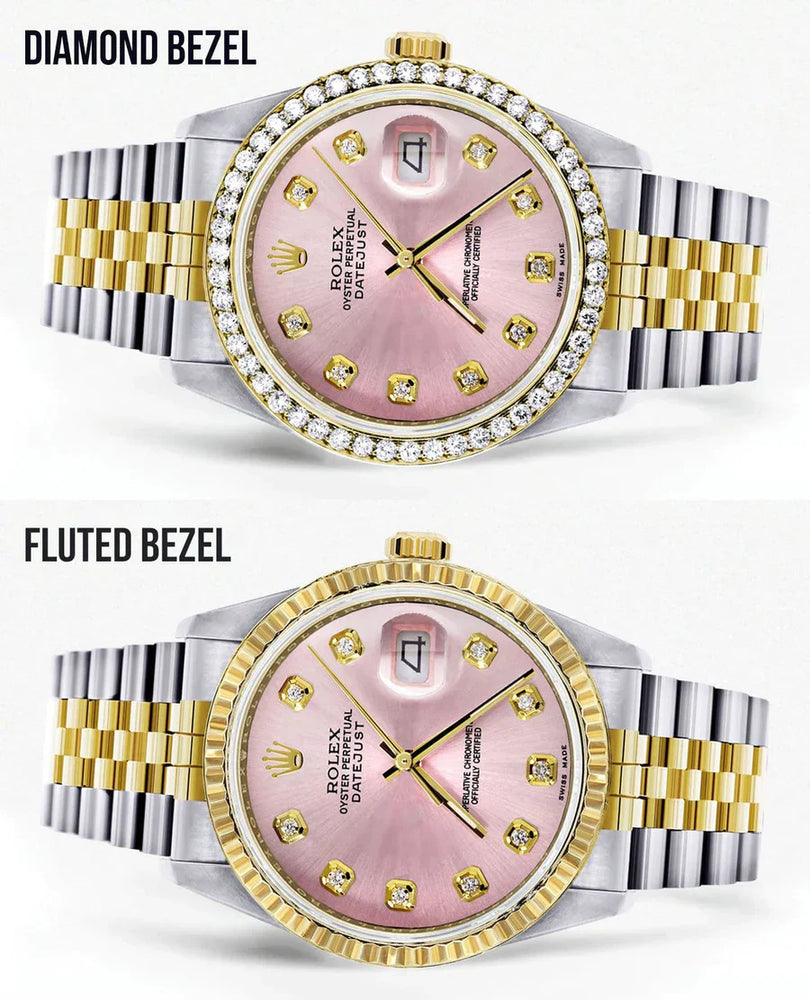 Rolex Datejust Watch 16013| 36MM | Diamond Pink Dial | Jubilee Band