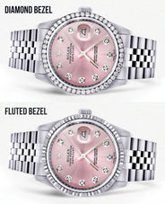Mens Rolex Datejust Watch 16200  | 36Mm | Pink Dial | Jubilee Band
