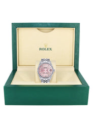 Womens Rolex Datejust Watch 16200 | Fluted Bezel | 36Mm | Pink Dial | Fluted Bezel | Jubilee Band