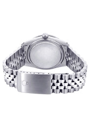 Diamond Mens Rolex Datejust Watch 16200 | 36Mm | Pink Mother Of Pearl Roman Numeral Dial | Jubilee Band