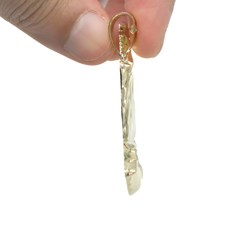 10K Gold Praying Hands Pendant | Customizable Size