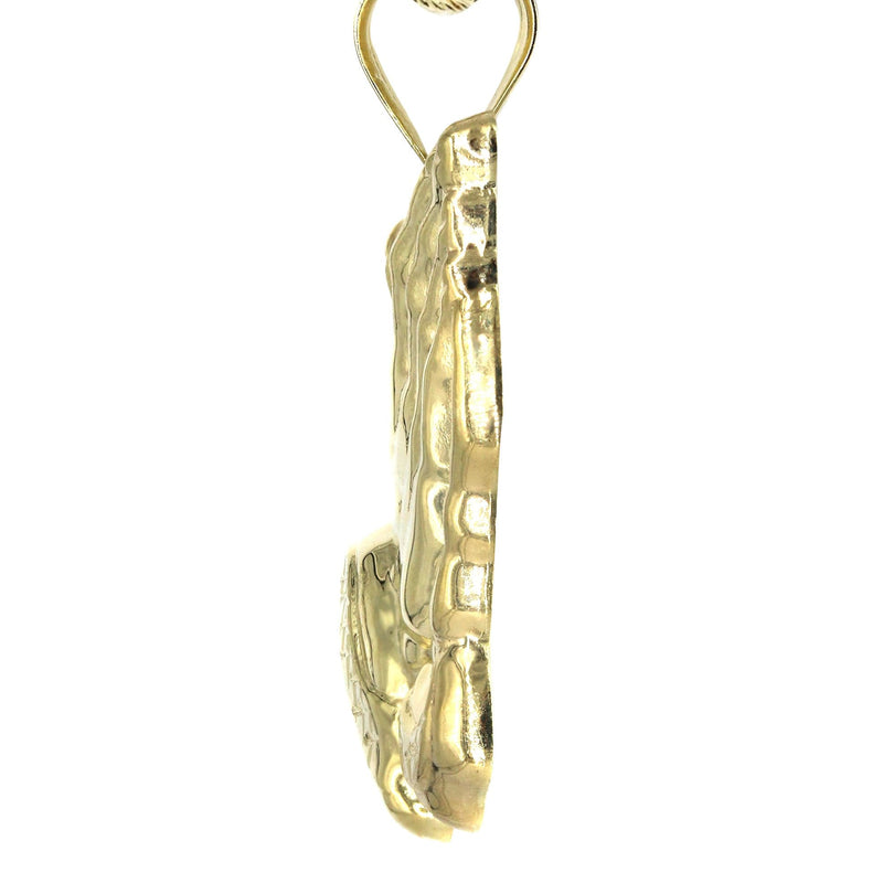 10K Yellow Gold Praying Hands Necklace | Appx. 12.6 Grams