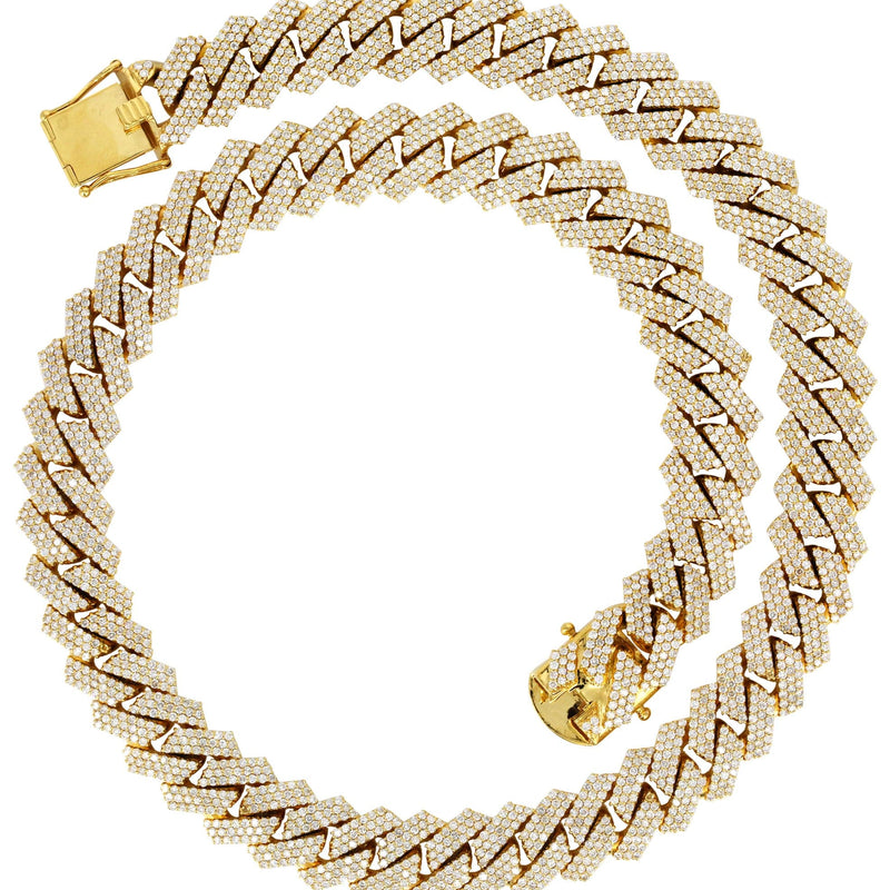 Diamond Miami Cuban Link Chain ( 17 MM )