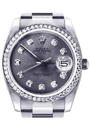 Diamond Rolex Date | Stainless Steel