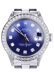 Diamond Rolex Date 34 MM | 2.25 CARAT | CUSTOM DIAMOND DIAL | OYSTER BAND