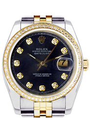 Diamond Rolex Datejust | 18K Yellow Gold | 36 Mm