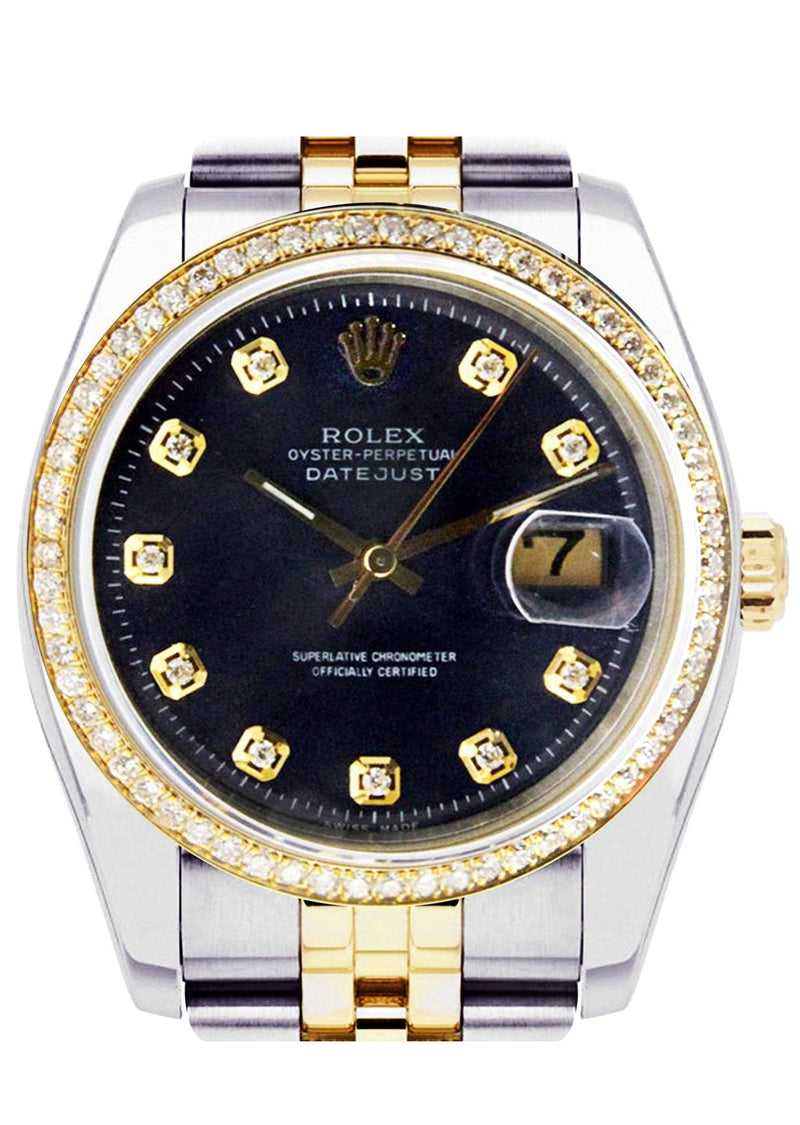Diamond Rolex Datejust | 18K Yellow Gold | 36 Mm