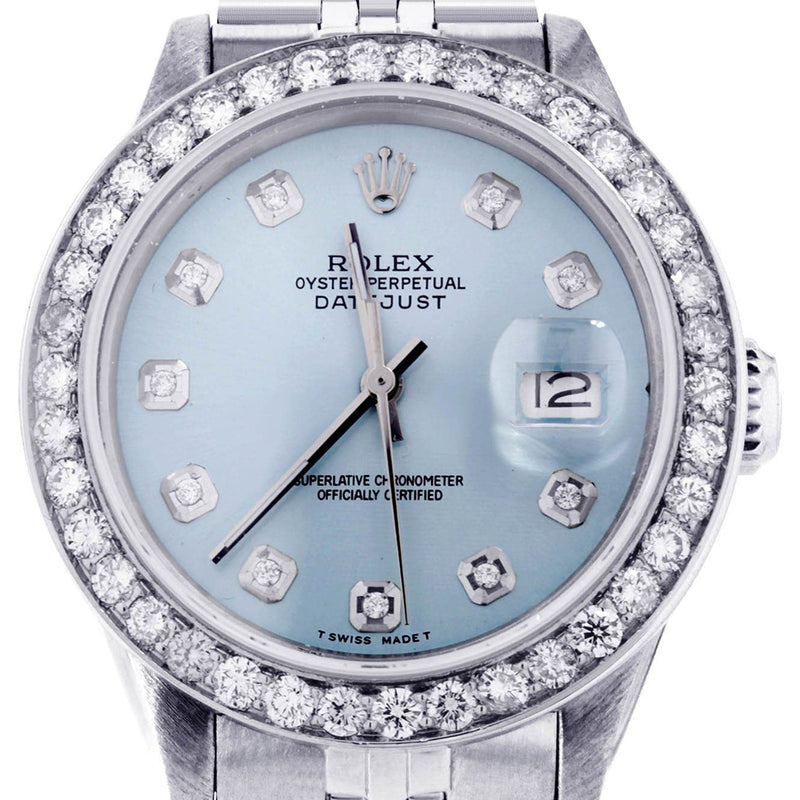 Diamond Rolex Datejust 36 MM | 2.75 Carat | Custom Diamond Dial | Jubiliee Band