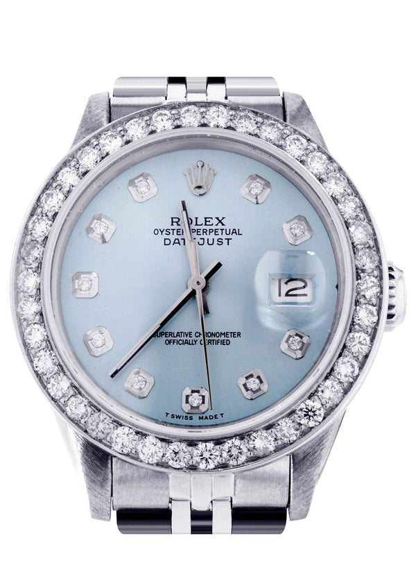 Diamond Rolex Datejust 36 MM | 2.75 Carat | Custom Diamond Dial | Jubiliee Band