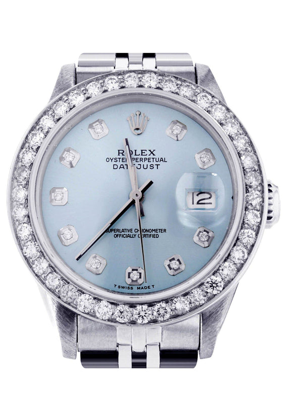 Diamond Rolex Datejust 36 MM | 2.75 Carat | Custom Diamond Dial | Jubiliee Band