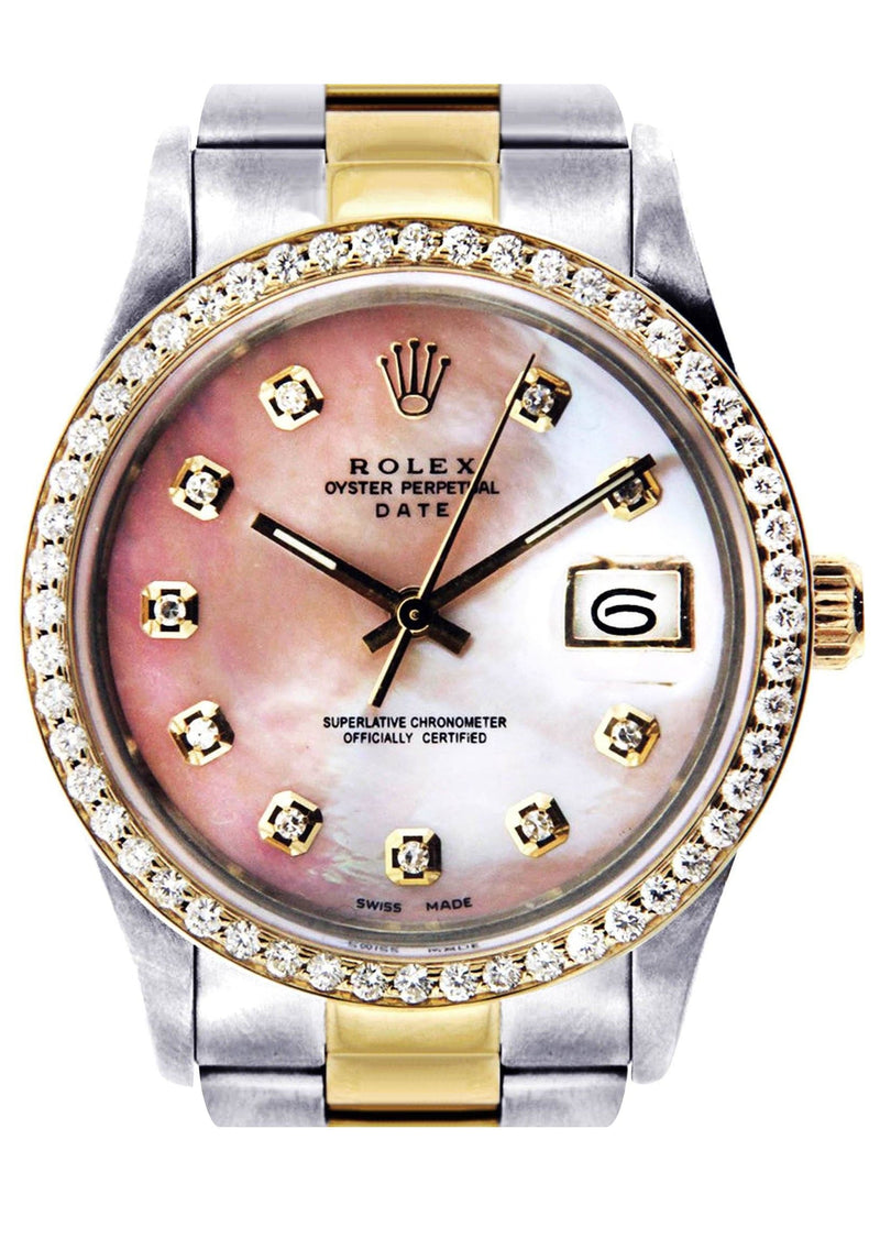 Diamond Rolex Date | Stainless Steel
