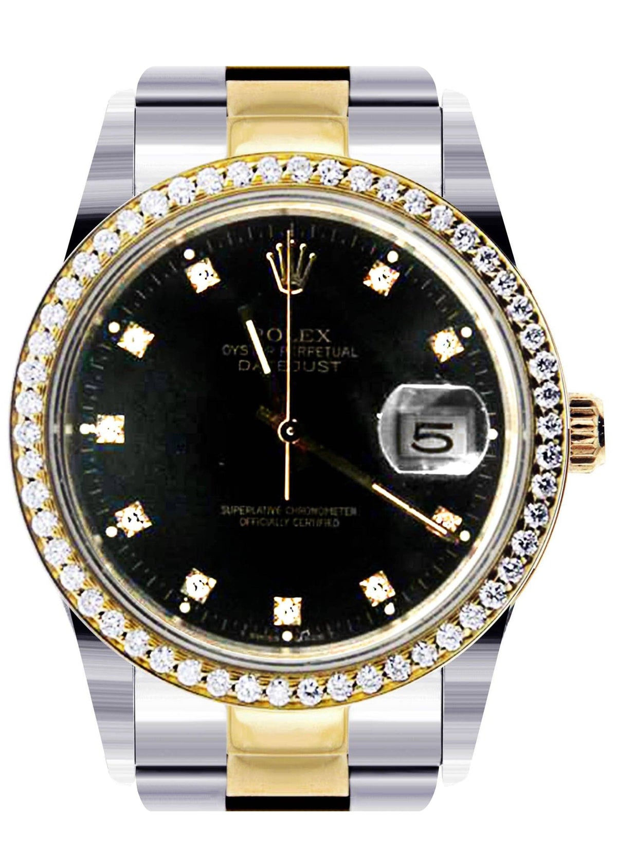 Diamond Rolex Datejust | 18K Yellow Gold | 36 Mm