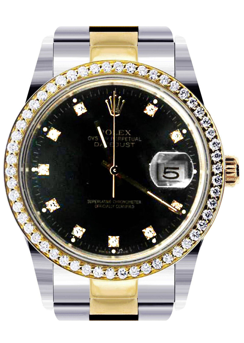 Diamond Rolex Datejust | 18K Yellow Gold | 36 Mm