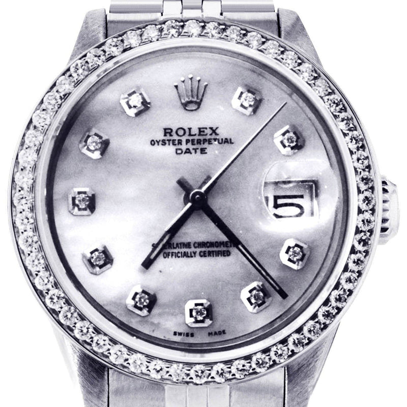 Diamond Rolex Datejust | Stainless Steel | 34 Mm