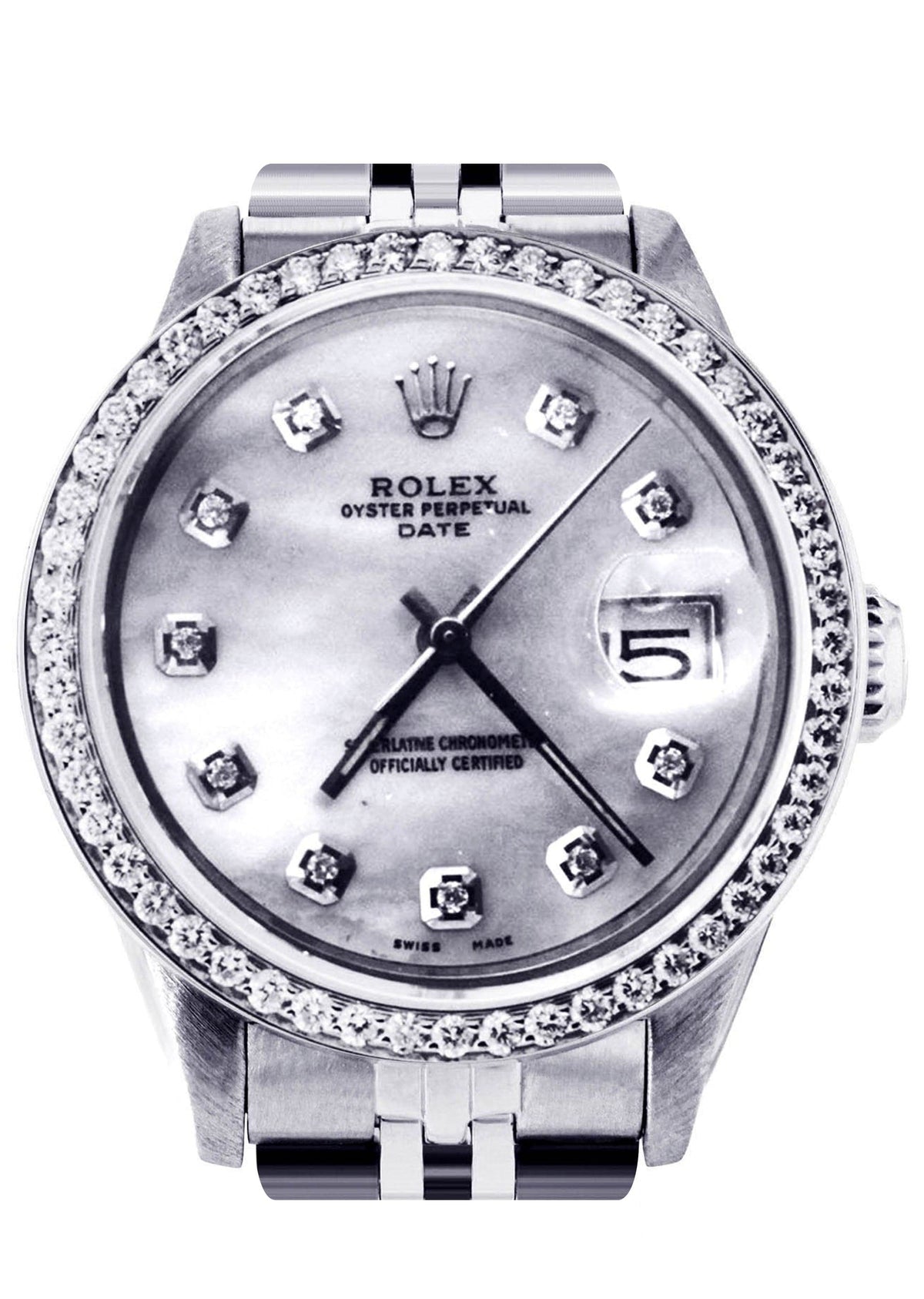 Diamond Rolex Datejust | Stainless Steel | 34 Mm