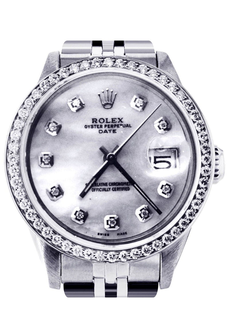Diamond Rolex Datejust | Stainless Steel | 34 Mm