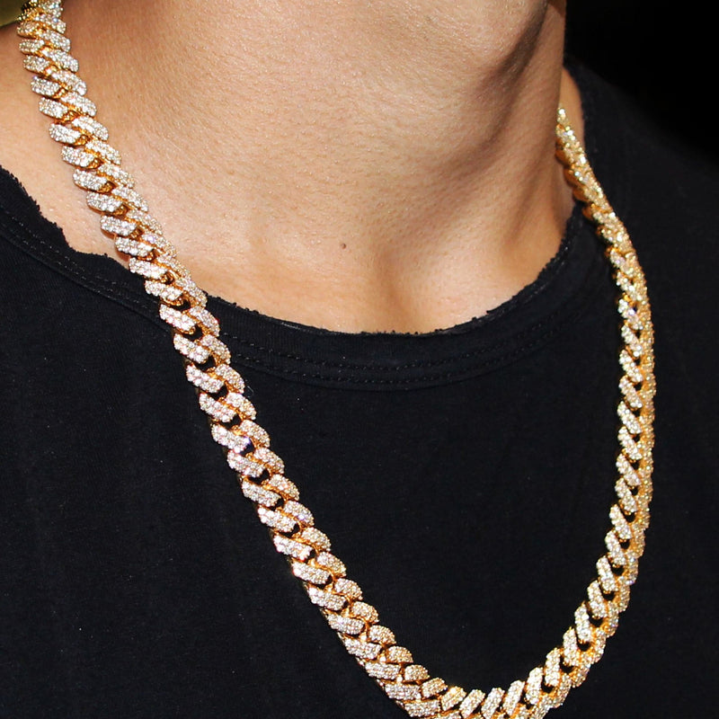 Diamond Miami Cuban Link Chain ( 12 MM )