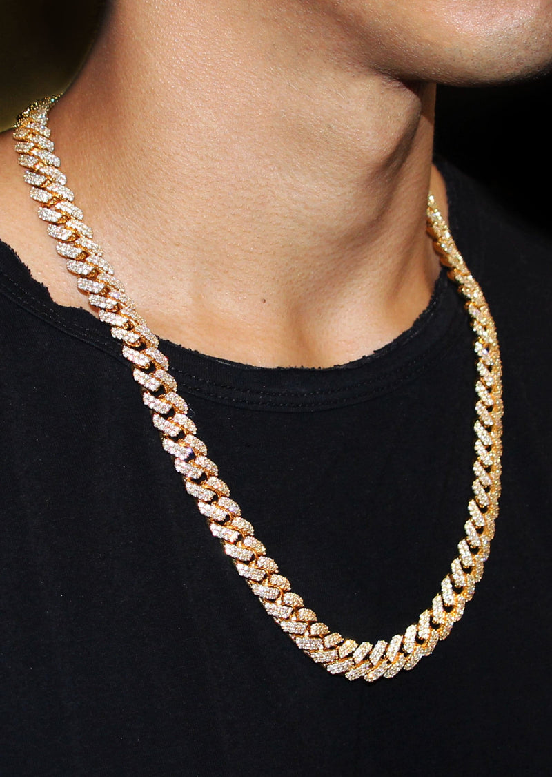 Diamond Miami Cuban Link Chain ( 12 MM )